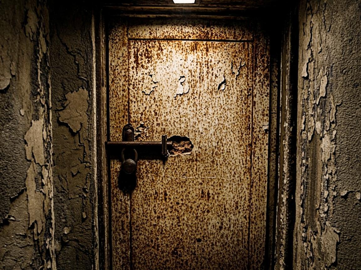 Porta blindata prima dell'intervento