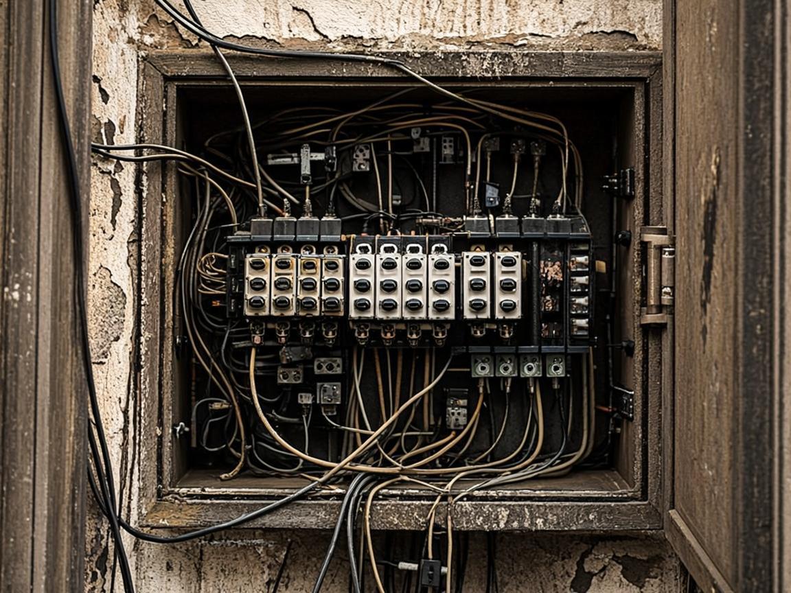 Quadro elettrico prima dell'intervento